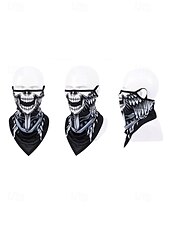 abordables Accesorios Para Hombres-Bandana con forma de calavera para deportes al aire libre: mascarilla multifuncional transpirable para ciclismo, senderismo y festivales de Halloween