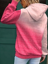 abordables Sudadera-Sudadera con capucha para mujer, sudadera con capucha con estampado de gato para uso diario, informal, de manga larga, microelástica, cómoda, transpirable, de tejido suave para otoño e invierno