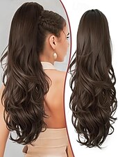 economico Code-A cordoncino Code Soffice / Naturale / Facile da indossare Capelli sintetici Pezzo di capelli Estensione capelli Riccio 24 pollici Feste / Da sera / Festa / Serata