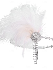 billiga Håraccessoarer för kvinnor-vintage 1920-tals pannband med svart fjäder – strass och kristall gatsby flapper huvudstycke för speciella tillfällen, kostymfester eller bröllop