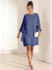 economico Abiti da festa-abito da donna manica a pipistrello chic rosa pastello scollo rotondo vestibilità comoda leggero casual moda estiva lunghezza sopra il ginocchio