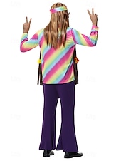 cheap Outfits-Carnival Costume Ethnic Hippies Cosplay Costume Fancy Costume 1970s Disco Adults' Men's Halloween Carnival Masquerade Party Easy Halloween Costumes Dress Up