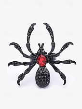 cheap Women&#039;s Rings-Halloween Spider Ring with Red Gemstone – Gothic Adjustable Statement Jewelry for Women&#039;s Costume Parties and Events