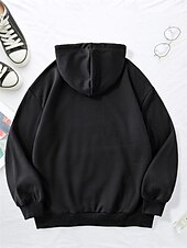 baratos Moletons e moletons-moletom feminino com capuz, moletom com capuz, animal, letra, rua, diário, bolso, estampa, casual, confortável, moletom com capuz, manga comprida, microelástico, outono, inverno, outono&amp;amp;tecido