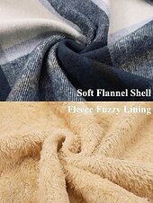 preiswerte Herrenjacken &amp; Herrenmäntel-Herren Hemdjacke Kapuzenjacke Shacket Flanell-Fleecejacke Täglich Urlaub warm Mit Kapuze Herbst Winter Schottenstoff Kariert Modisch Strassenmode Kargen Standard Schwarz Dunkelrot Hellgrün Rote Blau