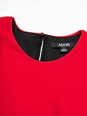 abordables Jumpsuits-Mono de cuello redondo con dobladillo irregular en contraste