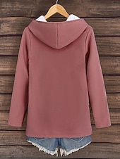 baratos Conjuntos de duas peças-Mulheres Diário à moda Conjuntos de duas peças Moletom Conjuntos de calças Manga Longa Com Capuz Gráfico Letra Com Cordão Imprimir Casual Diário Preto Rosa Rosa Escuro Outono Normal