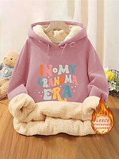 cheap Hoodies &amp; Sweatshirts-Women&#039;s Hoodie Sweatshirt Fleece Letter Street Dailywear Pocket Print Casual Hoodie Long Sleeve Micro-elastic Fall Winter Comfrt Breathable Soft Fabric