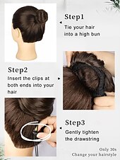economico Code-A cordoncino Code Soffice / Naturale / Facile da indossare Capelli sintetici Pezzo di capelli Estensione capelli Riccio 24 pollici Feste / Da sera / Festa / Serata