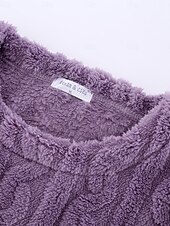 levne Dámské noční košile a košile na spaní-dámské pyžamo noční košile čistá barva jednoduché pohodlí comfrt home fleece crew krk jaro podzim home outfity