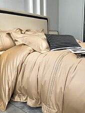 economico Collezione d&#039;elite-Set copripiumino da 4 pezzi, 100% cotone biologico, tessuto morbido e traspirante, include copripiumino e federe per un sonno confortevole.