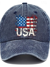 abordables Casquette de baseball pour homme-Homme Casquette de Baseball Chapeau de soleil Casquette Noir Marine foncé Coton Ajustable Mode Usage quotidien Festival Graphic Motif Drapeau National Décontracté / Quotidien
