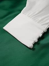economico viola-Abito da sera A-Line elegante abito formale strascico lungo maniche lunghe scollo a V satin con plissettature e strappo per ospiti di matrimoni