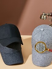 お買い得  メンズ ベースボールキャップ-男性用 ベースボールキャップ 日よけ帽 トラッカーハット ブラック ライトグレー ポリエステル ファッション カジュアル ストリート 日常 純色 保温 フリースライナーつき 調整可能 防風