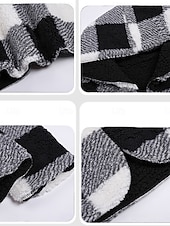 economico Cappotti Invernali-Per donna Giacca in pile Cappotto teddy Giacca con cappuccio Tenere al caldo Traspirante Tasche In pile Informale A quadri Da mare Strada Da tutti i giorni Per uscire Apertura anteriore Standard Felpa