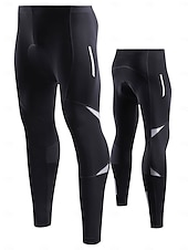 cheap Men&#039;s Shorts, Tights &amp; Pants-Men&#039;s Cycling Tights Cycling Pants Bike Tights Bottoms Race Fit Sports Quick Dry Reflective Strips Stretchy Sweat-Wicking Black Blue Clothing Apparel Bike Wear