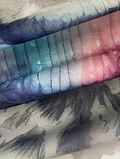 billiga Djur tee-kvinnors t-shirt casual tryck långärmad långa toppar rund hals dagligen blå vår &amp;amp;  falla