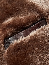 billige Lærjakker-Herre Lærjakker Fleece-jakke Biker jakke Motorsykkeljakke Daglig Feriereise Vindtett Hold Varm Lomme Høst vinter عادي Mote Klassisk Knaphul Normal Svart Rød Brun kaffe Jakker