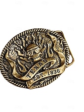 abordables Ceintures pour homme-Homme Boucle de ceinture Boucle Argent Bronze Alliage Style vintage Rétro Vintage Fantôme Texas du quotidien Célébrations religieuses