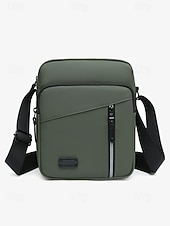 economico Borselli da uomo-borsa a tracolla impermeabile da uomo con più tasche con cerniera – borsa a tracolla da viaggio per esterni resistente in verde oliva