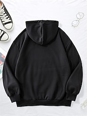 cheap Hoodies &amp; Sweatshirts-Women&#039;s Hoodie Sweatshirt Fleece Letter Street Dailywear Pocket Print Casual Hoodie Long Sleeve Micro-elastic Fall Winter Comfrt Breathable Soft Fabric