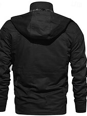 cheap Men&#039;s Jackets &amp; Coats-Men&#039;s Winter Jacket Fleece Jacket Casual Jacket Daily Vacation Thermal Warm Pocket Fleece Fall &amp; Winter Plain Fashion Streetwear Hooded Regular Black Green Khaki Jacket