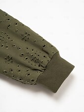 ieftine jachete-Jachetă bomber cu fermoar brodat 100% bumbac, cu gâtul uniform
