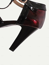 abordables Années 1950-Escarpins rétro à talons hauts et brides en T pour femmes avec nœud et boucle – chaussures de style vintage classiques pour mariages, fêtes et événements officiels