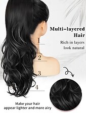 economico Code-A cordoncino Code Soffice / Naturale / Facile da indossare Capelli sintetici Pezzo di capelli Estensione capelli Riccio 24 pollici Feste / Da sera / Festa / Serata