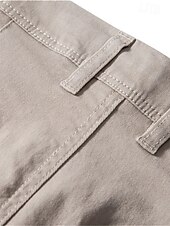 baratos Chinos-Homens Calças chinês Calça casual Botões Bolsos Tecido Conforto Formal Festa Trabalho Moda Estilo Clássico Exército verde Preto Micro-Elástica