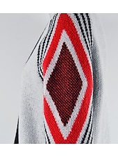 abordables Cardigans et vêtements d&#039;extérieur-Femme Gilet Cardigan Mode du quotidien Géométrique Ouvrir le devant Franges manche longue Hauts longs Tricoter Extérieur Sortie Fin de semaine Noir Chameau Automne Hiver