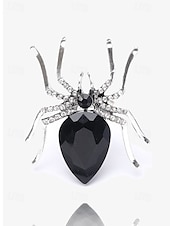 cheap Women&#039;s Rings-Halloween Spider Ring with Red Gemstone – Gothic Adjustable Statement Jewelry for Women&#039;s Costume Parties and Events