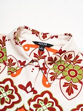  Satin Bohemia Casual Long Sleeve Shirt