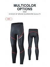 cheap Men&#039;s Shorts, Tights &amp; Pants-Men&#039;s Bike Pants Bike Bottoms Sports 4D Pad Soft Compression Elastic Black Red Clothing Apparel Bike Wear