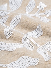 abordables pull pour femme-pull en laine mélangée brodé en tricot