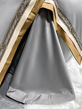 baratos Coleção de elite-Conjunto de cama com capa de edredom de 4 peças, 100% algodão orgânico, tecido macio e respirável, inclui capa de edredom e fronhas para um sono confortável