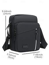 economico Borselli da uomo-borsa a tracolla impermeabile da uomo con più tasche con cerniera – borsa a tracolla da viaggio per esterni resistente in verde oliva