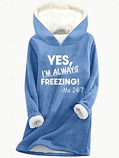 levne Mikiny a mikiny-dámská mikina mikina fleece dopis street denní nošení potisk ležérní comfrt mikina s dlouhým rukávem mikroelastický podzim zima podzim &amp;amp; zimní comfrt prodyšná měkká tkanina