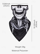 abordables Accesorios Para Hombres-Bandana con forma de calavera para deportes al aire libre: mascarilla multifuncional transpirable para ciclismo, senderismo y festivales de Halloween