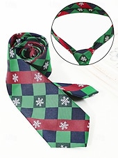 abordables Accesorios navideños-Corbatas para hombre con motivos navideños y patrones festivos de árboles: accesorios para fiestas navideñas y ropa formal de invierno