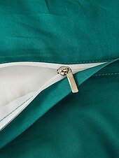 baratos Coleção de elite-Conjunto de cama com capa de edredom de 4 peças, 100% algodão orgânico, tecido macio e respirável, inclui capa de edredom e fronhas para um sono confortável