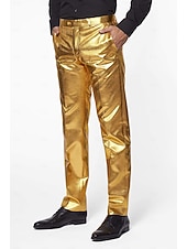 economico Outfit-Metallico Disco Anni '80 Pantaloni Abiti Completi &amp; Blazer Disco Costume Per uomo Costume di Carnevale Natale Carnevale martedì grasso Festa / Sera Parata dell'Orgoglio Mese dell'orgoglio Adulti