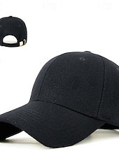 お買い得  メンズ ベースボールキャップ-男性用 ベースボールキャップ 日よけ帽 トラッカーハット ブラック ライトグレー ポリエステル ファッション カジュアル ストリート 日常 純色 保温 フリースライナーつき 調整可能 防風