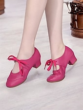 abordables Chaussures de danses latines-chaussures de danse à lacets dorées pour femmes avec talon bas, parfaites pour les spectacles de danse de salon, latine et jazz