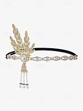 abordables Collier pour femme-ensemble d&#039;accessoires de costume de garçonne vintage - bandeau Gatsby des années 1920, longs gants, boucles d&#039;oreilles, collier de perles et porte-cigarette pour soirées à thème et cosplay