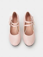 ieftine anii 1950-pantofi de damă cu bowknot roz cu toc mijlociu - pantofi de rochie drăguți în stil mary jane pentru petreceri, cosplay și ținute de inspirație vintage