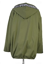 billiga Jackor-Dam Kappa Trenchcoat Gata Dagliga kläder Semester Höst Vinter Lång Täcka Lös passning Håller värmen Andningsfunktion Stylish Ledigt Gatustil Jacka Långärmad Ensfärgat Med fickor Svart Armégrön Grå