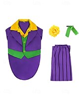 levne Joker Styl-Sebevražedný oddíl Žolík Klaun Úbory Cosplay Paruky Dětské Chlapecké Cosplay kostým Večírek Karneval Plesová maškaráda Jednoduchý karnevalový kostým