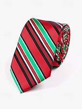 abordables Accesorios navideños-Corbatas para hombre con motivos navideños y patrones festivos de árboles: accesorios para fiestas navideñas y ropa formal de invierno