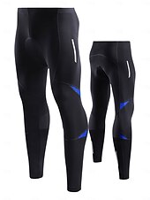 cheap Men&#039;s Shorts, Tights &amp; Pants-Men&#039;s Cycling Tights Cycling Pants Bike Tights Bottoms Race Fit Sports Quick Dry Reflective Strips Stretchy Sweat-Wicking Black Blue Clothing Apparel Bike Wear